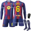 2526 Uniforme de Fútbol de Casa de Manga Larga del Barcelona No. 10 Camiseta Yamal No. 9 Lewandowski Set Nuevo de Invierno Otoño