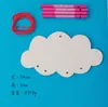 Carillón de viento de madera para jardín de infantes, creativo, para colorear, grafiti, para niños, bricolaje, hecho a mano, material de carillón de viento de conejo, accesorios, bolsa