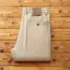 [Lino Tencel] Pantalones Largos de Lino Tencel de Alta Gama Verano Delgados Cintura Elástica Holgados Rectos Pantalones Casuales para Hombre