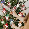 Festa de Natal Transfronteiriça Pendente 12 Peças de Anão Fofo Carro Madeira Decoração de Inverno Enfeites Árvore Genealógica Pingentes