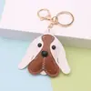 Llavero Creativo de Perro de Cuero, Lindo Dibujo Animado de Bulldog Francés, Colgante Exquisito de Alta Gama para Bolsa, Accesorios, Pequeños Regalos