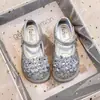 Zapatos de Cristal para Niños con Suelas Suaves, Zapatos de Princesa para Niñas, Nuevo Estilo Primavera 2026 Zapatos Pequeños de Piel para Niñas, Zapatos de Bebé Elsa con Pedrería