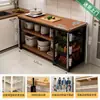 Estante de almacenamiento para cocina, cesta multifuncional para verduras, encimera de corte, estante de almacenamiento para microondas y utensilios de cocina, gabinete lateral, mesa multicapa
