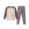 Conjunto de ropa interior térmica de otoño para niños, algodón puro, ropa de casa cálida, conjunto de manga larga para estudiantes de secundaria, oferta especial de liquidación