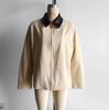 Estilo Europeu e Americano Comércio Exterior Roupas Femininas Aliexpress Tendência de Moda Popular Versátil Retrô Jaqueta Casual de Lapela Bicolor