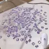Zirconia Cúbica Brillante Hielo Cristal Transparente Morado a Azul Tamaño Pequeño Mini Forma de Parte Posterior Puntiaguda Arte de Uñas Mixto Pedrería para Uñas