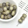 Cuentas de Resina con Forma de Manzana Chapadas en Oro, Hilo con Agujeros para Ensartar, Cuentas Sueltas para Pulseras, Collares, Cadenas de Teléfono y Accesorios de Joyería Hechos a Mano