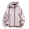 Venda Direta de Fábrica Primavera e Outono 2077 Estilo Fino Jaqueta Masculina com Capuz Solta Color Block Moda Workwear Jaqueta Tendência Masculina