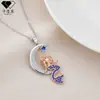 Knn-49 Colar de Sereia Feminino Desenho Animado Joias Transfronteiriças Amazon Aliexpress Venda Quente Acessórios Incrustados Atacado