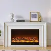 Gabinetes Decorativos para Chimenea con Acabado Estilo Francés 1.2m Retro Americano Fuego Simulado Chimenea Eléctrica con Calefacción 1.5m Personalizado