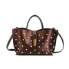 Bolsos para Mujer, Bolsos Personalizados de Perlas, Bolsos Cruzados Casuales para Mujer, Color Sólido, Bolsos de Mano Sencillos y de Alta Gama para Mujer, Bolsos de Hombro