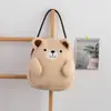 Nova Bolsa de Ombro de Urso Coelho de Pelúcia Bolsa de Pelúcia Bolsa Fofa de Grande Capacidade Bolsa de Cosméticos para Exterior Bolsa de Mão Feminina
