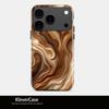 Funda de Teléfono de Película Brillante Ámbar con Patrón de Mármol Más Vendida de Amazon de Doble Capa para iPhone 17 y Apple 16Pm