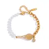 Pulseira Jieding Europeia e Americana de Aço Inoxidável 316L com Zircônia para Mulheres, Joias de Alto Padrão Estilo Ins, Acessórios de Aço Titânio Ouro 18K Transfronteiriços