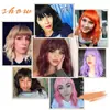 Peruca artificial nova europeia e americana cabelo artificial franja de ar feminina onda de água cabelo cacheado de comprimento médio cobertura total da cabeça fábrica em estoque