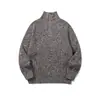 Yidao Roupas Vintage 2026 Outono Novo Japonês Retrô Botão de Pressão Gola Alta Meia Mangas Solto Casual Pulôver Suéter de Tricô