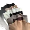 Suéter básico versátil para mujer, nuevo estilo otoño/invierno, capa interior chic, efecto adelgazante, cuello semi-alto, top de punto de manga larga a la moda