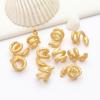 Anillo de cuentas corredizas con retención de color de oro de 14k multicírculo panlong con agujero pasante cuenta suelta pulsera diy accesorios de joyería con cuentas al por mayor