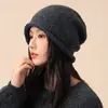 Gorro de Punto para Mujer Estilo 2026, Gorro de Lana Tejido Cálido y Resistente al Frío con Acabado de Alta Gama, Gorro para Cubrir la Cabeza de Otoño e Invierno que Hace que la Cara Parezca Más Pequeña