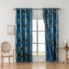Cortinas Transfronteiriças Jacquard Estampagem a Quente Folhas Cortinas Blackout Sala de Estar Quarto Moderno Cortinas Prontas Fabricante Atacado Fornecimento Direto