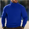 AliExpress ropa nueva para hombre de venta transfronteriza otoño e invierno suéter de cuello alto de rayas verticales para hombre camisa base de punto