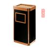 Cubo de cenizas de piso de acero inoxidable para vestíbulo, cubo para recolección de basura para pasillo de supermercado, bote de basura dorado king montado en la pared, venta al por mayor