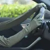 Guantes de Sol para Conducir de Nuevo Estilo para Mujer, Anti-UV, Parasol de Verano, Transpirables, Seda de Hielo, Delgados, Antideslizantes, Compatibles con Pantalla Táctil