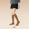 Calcetines deportivos de compresión para pantorrillas de mujer, estilo primavera y otoño, adelgazantes JK para fitness, color liso, sin costuras, calcetines largos negros para otoño e invierno, blanco