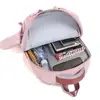 Mochila escolar para mujer, estilo coreano, estilo universitario moderno, mochila escolar de bloques de color, mochila casual de gran capacidad para viajes al aire libre