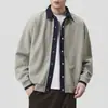 Sudadera con Cuello Patchwork Dos en Uno de Estilo Japonés Nuevo para Hombre, Manga Larga, Sencilla, Holgada, Chaqueta Versátil, Primavera y Otoño 2026