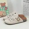 Botella de Perfume Versátil Nueva Camelia Slip-On Mules Planos Dulces y Frescos de Punta Cerrada Calzado para Mujer Zapatos Birkenstock Calzado para Mujer