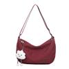 Bolsa de bolinho de massa nova de outono de 2024, bolsa transversal feminina, bolsa de ombro de grande capacidade, bolsa escolar para estudantes universitários, bolsa casual rômbica