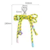 Xiaohongshu Série Miu Tendência Bolsa de Palha Trançada Fresca Acessório Chaveiro de Celular Acessório de Pequeno Presente