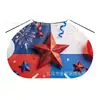 Capa Independence Day Roja y Azul Hecha a Medida de Fábrica con Estrellas Impresas para Niños, Niños y Niñas, Capa Redonda con Cordón