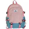 Mochila de Viagem para Estudantes Universitários com Cor Contrastante, Mochila de Viagem ao Ar Livre Estilo Novo para Alunos do Ensino Fundamental II e Médio, Versátil, Resistente a Manchas, Mochila Leve