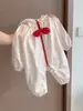 Mameluco con capucha para bebé niña de primavera y otoño, conjunto de lunares de corazón para recién nacida, mameluco con cremallera y lazo rojo para bebé
