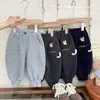 Pantalones de Chándal Forrados de Forro Polar para Niños Otoño Invierno Nuevo Gato de Dibujos Animados Cola 3D Bebé Casual Joggers Venta al por Mayor