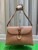 Bolso de Mano Estilo Estrella Shu Qi Bolso Liberta Tejido a Mano Piel de Becerro Bolso Cruzado Bolso de Hombro a la Moda Sensación de Alta Gama