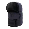 Gorro de invierno para hombres de mediana edad y mayores, un sombrero exterior cálido con forro de polar, adecuado para esquiar y proteger los oídos del frío, un sombrero de algodón