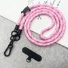Cinturón cruzado largo para teléfono móvil, con cordón para el cuello, para hombres y mujeres, resistente cuerda de escalada trenzada, cinturón antipérdida lateral y trasera, de metal extraíble.