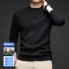 Suéter de Lana 100% Finamente Hilada para Hombre, 450g, Nuevo Estilo Otoño e Invierno 2025, Cuello Alto, Capa Base de Punto Cálido