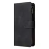 Funda de Cuero con Billetera y Cremallera Multi-Tarjeta para Samsung S24 S23Fe/S22Ultra