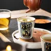 Taza de Té de Papel de Arroz Horno Ru, Vaso de Cola de Gran Capacidad, Taza de Maestro Cerámica con Esmalte Craquelado para el Hogar, Regalo Empresarial