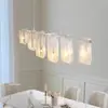 Candelabro de vidrio esmerilado, lámpara de entrada de pasillo de lujo francés, lámpara de mesita de noche italiana color crema para dormitorio, lámpara pequeña para al lado del sofá