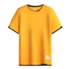 Verano Nuevo Algodón Puro Falso Dos Piezas Casual Versátil Tendencia para Hombre Camiseta de Manga Corta Tops de Media Manga para Hombre Ropa Transpirable para Hombre
