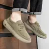 Zapatos para Hombre Otoño Antideslizantes Anti-Olor Transpirables Zapatos Casuales Británicos para Hombre Suela Suave Trabajo Conducir al Trabajo Zapatos Casuales
