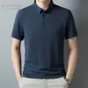 Camisa polo para hombre de Tiktok verano 2023 casual para hombre cuello Jacquard sin costuras camiseta de manga corta