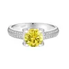 Nuevo Modelo S925 Plata de Ley Diamante Moissanita Colorido Estilo Cabeza de Toro Lujo Ligero Simple Moda Anillo Versátil Personalización de Fábrica