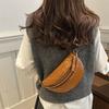 Bolso popular de este año, bolso de pecho de estilo occidental, nuevo bolso de cintura de moda 2024, bolso de mensajero con correa de hombro ancha y hilo bordado, bolso de mujer