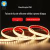Fita de LED de silicone sólido 24v de baixa voltagem IP68 à prova d'água para exterior, fita de LED de luz suave para paisagismo de piscinas, fita de LED subaquática